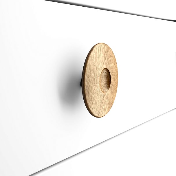 Круглая деревянная ручка для мебельных фасадов