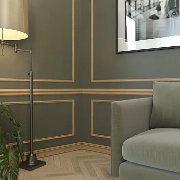 Деревянный молдинг MLD-050 из дуба с фигурным профилем для декора стен и потолка