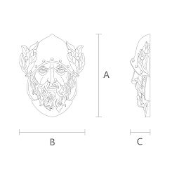 Резной маскарон M-015