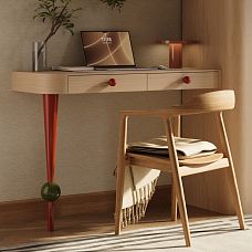 Ручка мебельная шарообразная ORB HL-002M, массив в двух цветах на фасаде тумбы в интерьере