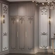 Резной наконечник на молдинг N-402.1R в классическом декоре фасадов и панелей