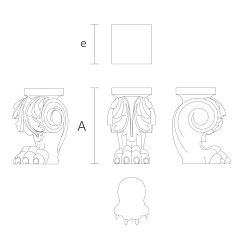 Резная мебельная ножка MN-006