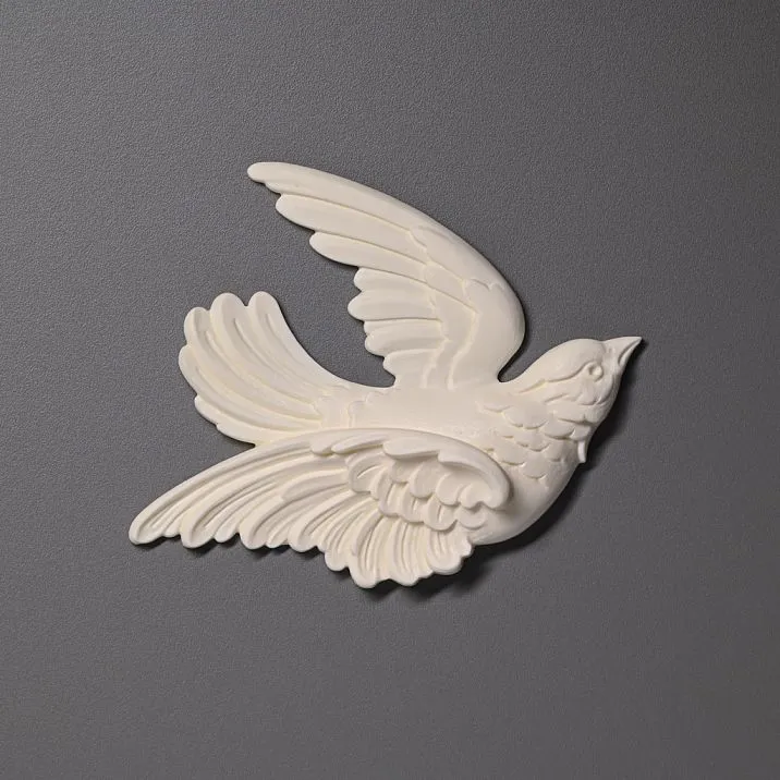 Купить лепнину CPU-047 из полиуретана STAVROS — роскошная барочная композиция с центральной аркой и боковыми крылатыми элементами для стен и потолков