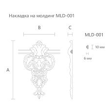 Резная накладка MLD-1-1  чертеж