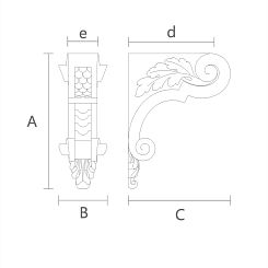 Резной кронштейн KR-023