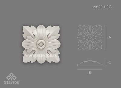 Резная розетка RPU-013 - 2 Резная розетка RPU-013 - 2