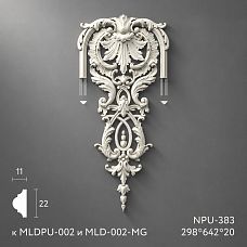Лепнина из полиуретана NPU-383. Декор для молдингов. Изображение 698d92dc925e3