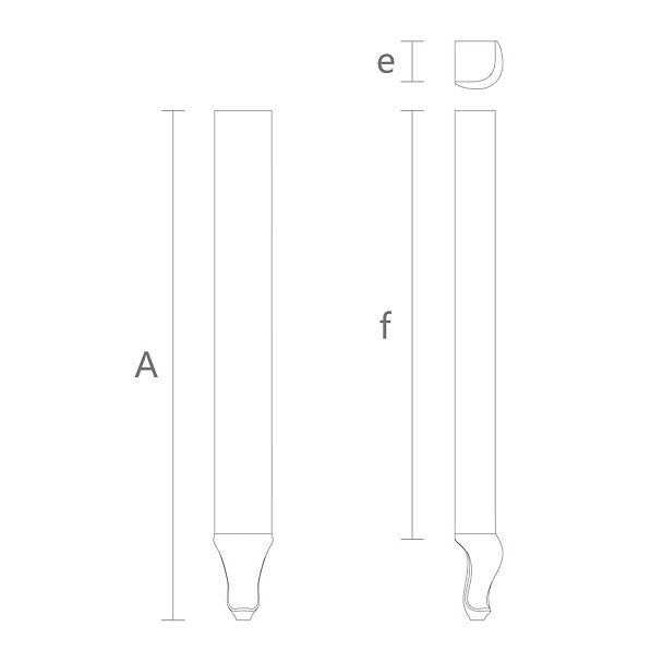 Мебельная ножка с чертежом