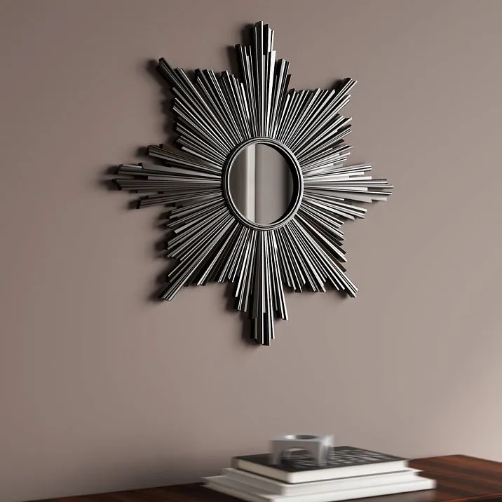 Резная рама RM-050 из МДФ Ставрос, круглая с рельефными лучами солнца, для зеркал и картин, классика и модерн, под покраску