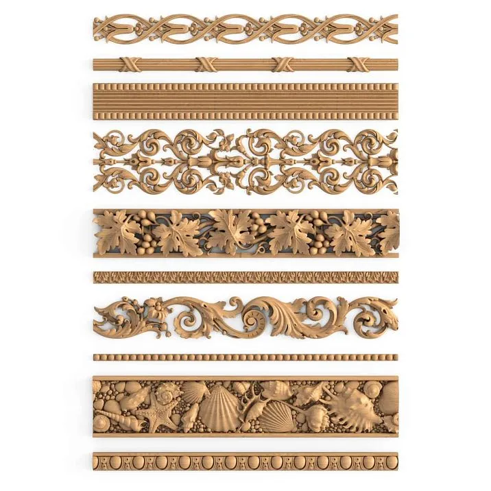 Декоративный резной погонаж из дуба и бука – примеры изделий