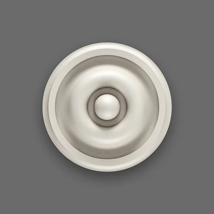 Резная полиуретановая розетка для классической лепнины на стенах и потолках в интерьере