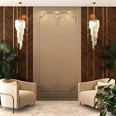 Резной элемент MLD-3-1.1 для интерьерной рамки и настенной панели