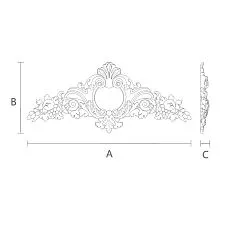 Резная накладка из дерева для создания атмосферы роскоши и изысканности чертеж