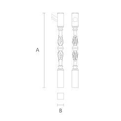 Столб деревянный для лестницы L-071