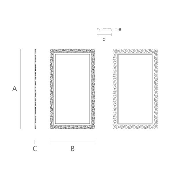 Ажурная Резьба на Раме RM-021-1 чертеж