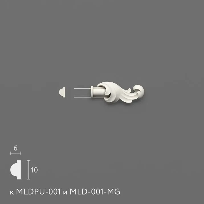 Лепнина из полиуретана NPU.VRS-008.1R. Декор для молдингов. Изображение 699447a2e9340