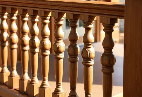 Деревянные столбы и балясины — мастерски выполненные элементы для лестничных конструкций