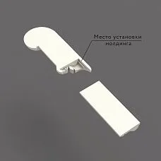 Крепление молдинга к декору, лепнина из полиуретана NPU-435R с обратной стороны