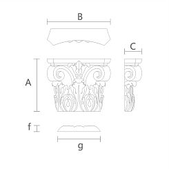 Резная капитель KL-004