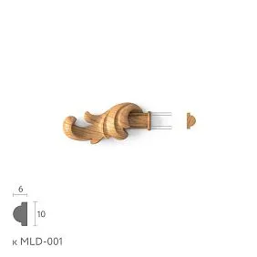 Резной наконечник на молдинг N-362.1L комплект к MLD-001