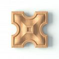Резная розетка R-065 Универсальная резная розетка R-065 — готический элемент в виде четырехлистника Применяется в фасадах, филенках, дверях, стеновых панелях, кроватях, тумбах, гардеробных, шкафах, арках, столбах