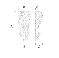 Резной кронштейн KR-052