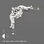 Лепнина из полиуретана MLDPU-2U-1.1 (A=210 B=210 C=18 мм) комплект к MLDPU-002  (Полиуретан)
