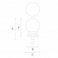 Навершие шар на столб L-022 из дуба или бука чертеж