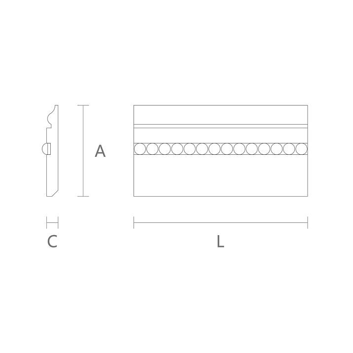 Элегантный деревянный плинтус PLT-001-006 чертеж