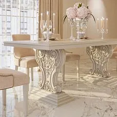 Монументальная резная ножка MN-244 высота 740 мм из дуба с растительными завитками для мраморных столешниц и ампирных интерьеров