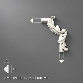 Лепнина из полиуретана MLDPU-1U-2.1R