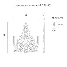 Лепнина из полиуретана NPU-382. Декор для молдингов. Изображение 698d92e23e2e3