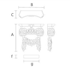 Резная капитель KL-058