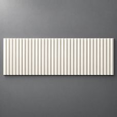 Декоративная полиуретановая лепнина KPU-129 с вертикальным рифленым рельефом 105×7×2600 мм для стен и интерьера