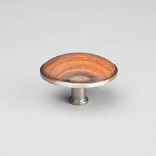 Премиальная ручка-кнопка Ton HL-058-2M из индийского палисандра красно-коричневого оттенка