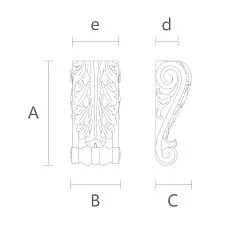 Кронштейн из полиуретана KRPU-003, декор купить в Москве