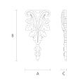 Декоративный элемент из дерева с резьбой по дереву в стиле барокко чертеж