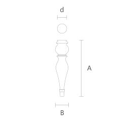 Точеная мебельная ножка MN-107