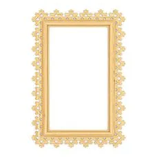 Рама для зеркала RM-056 из сосны на светлом фоне, деревянная ажурная рама для зеркала под эмаль