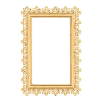 Рама для зеркала RM-056 из сосны на светлом фоне, деревянная ажурная рама для зеркала под эмаль