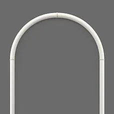 Комплект лепного декора CPU-3-2 — крупный план верхней арки, плавный радиус и стык полиуретанового профиля под покраску