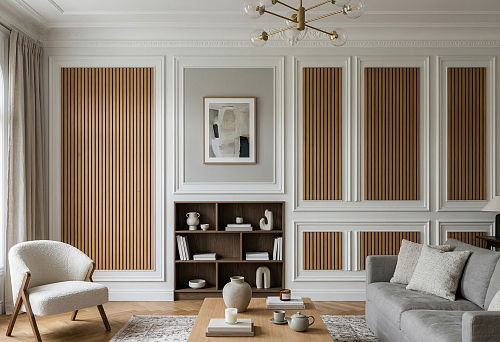 Реечные панели и лепнина молдинги: как соединить линейную геометрию и рамочную архитектуру в одном интерьере