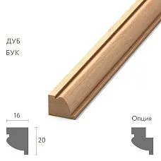Молдинг MLD-015 из массива дуба, бука