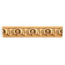 Резной погонаж в виде калинового листа для стен, потолков, карнизов K-010