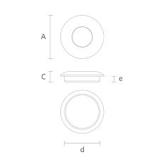 чертеж деревянной круглой ручки для мебели