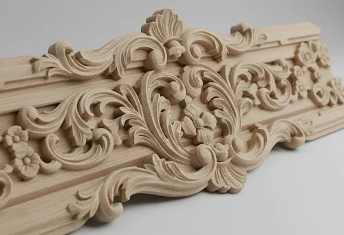 Раскладка фигурная деревянная с резным орнаментом — элегантное решение для декора интерьера