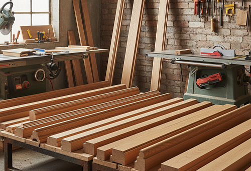 Дубовый погонаж с натуральной текстурой дерева для благородного интерьера