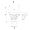 Декоративная Капитель KL-056 в Мебельном Дизайне чертеж