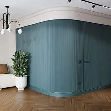 Гибкая реечная панель PAN‑001 для радиусных стен и ниш в интерьере высота 2700 мм