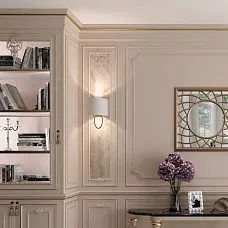 Декоративный элемент MLD-2-1.1 в декоративной отделке панели и молдингов, интерьерное применение